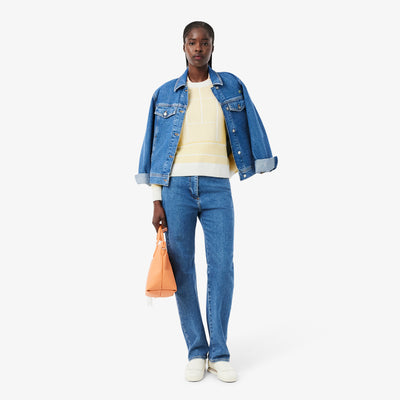 Tennis Court Graphic Jacquard Sweater