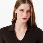 Short Sleeved 3D Knit Polo Shirt