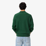 Relaxed Fit Carded Wool Polo Sweater