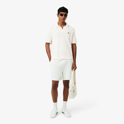 Classic Fit Bouclé Knit Polo Shirt