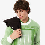 Tennis Court Graphic Jacquard Sweater