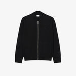Zipped Double Face Knit Bomber Jacket