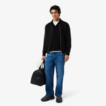 Zipped Double Face Knit Bomber Jacket