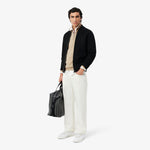Zipped High Neck Cotton Sweater