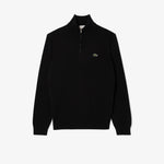 Zipped High Neck Cotton Sweater