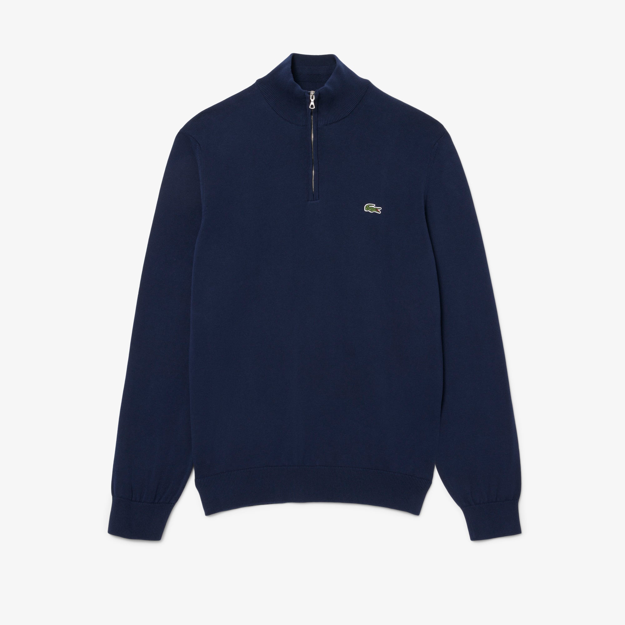 Zipped High Neck Cotton Sweater – Lacoste ZA