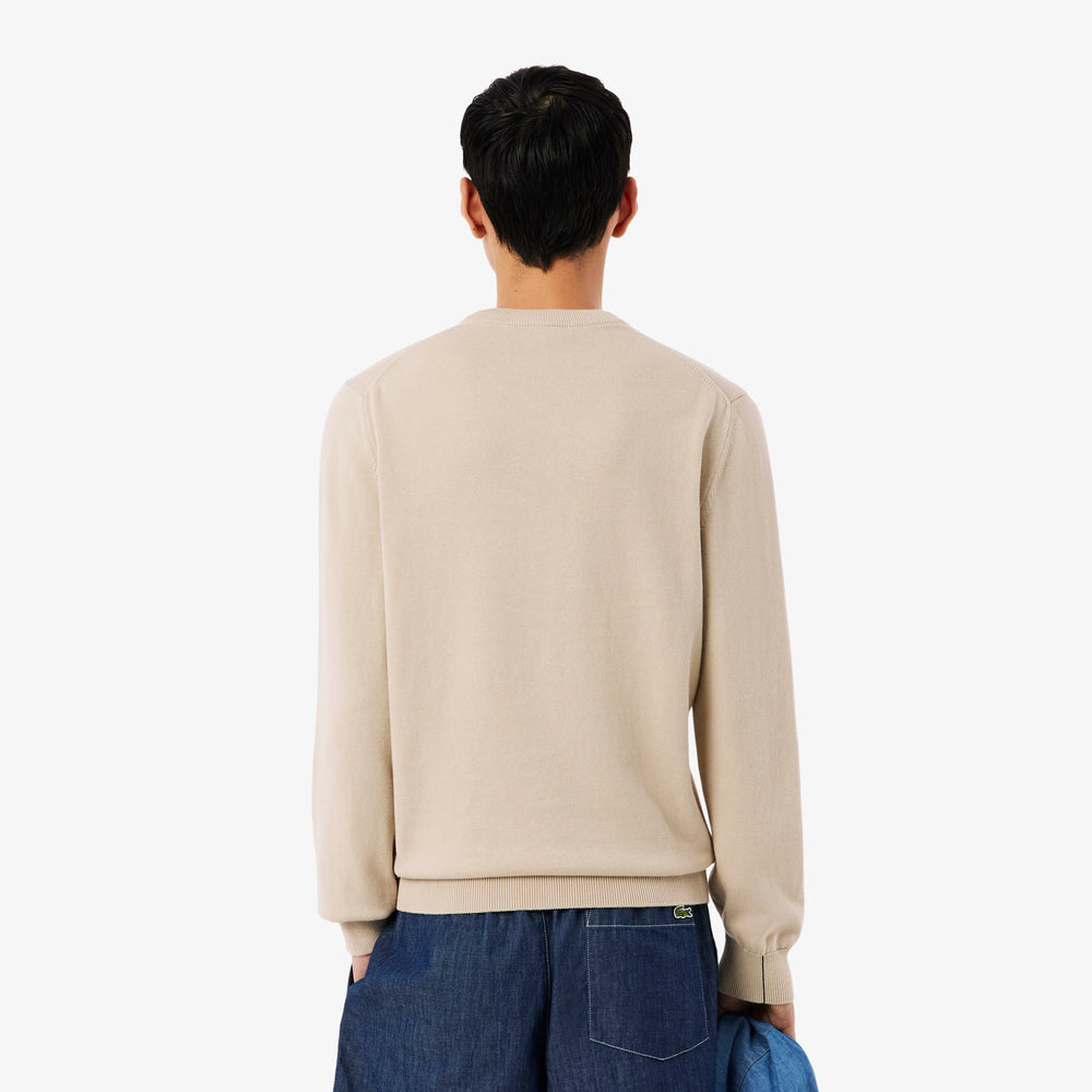 Monochrome Crew Neck Cotton Sweater