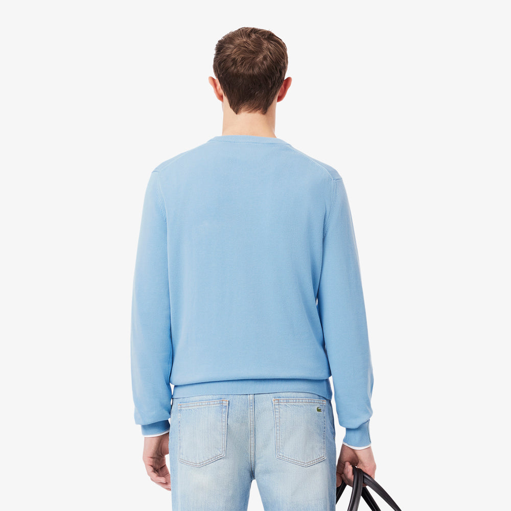 Monochrome Crew Neck Cotton Sweater