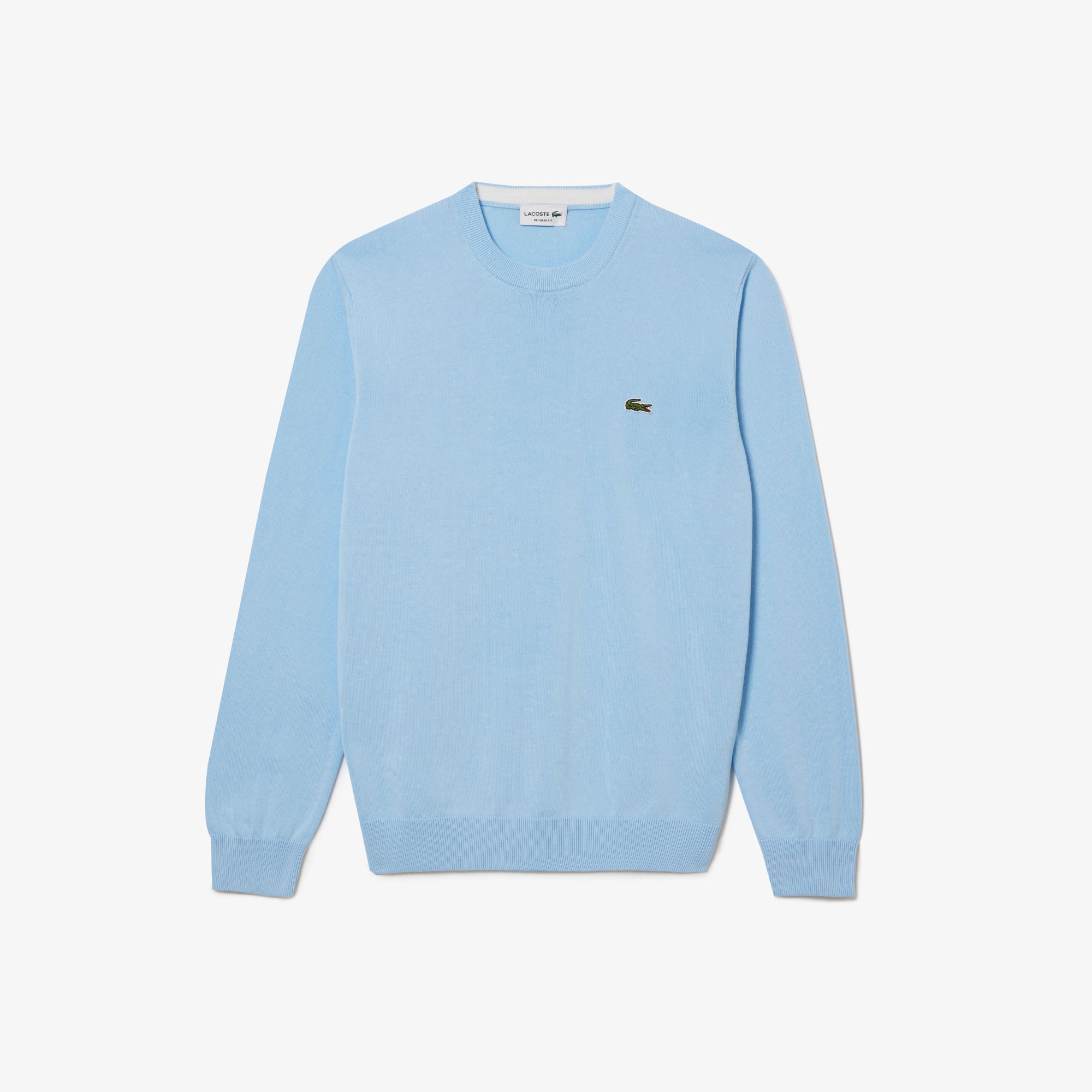 Monochrome Crew Neck Cotton Sweater – Lacoste ZA