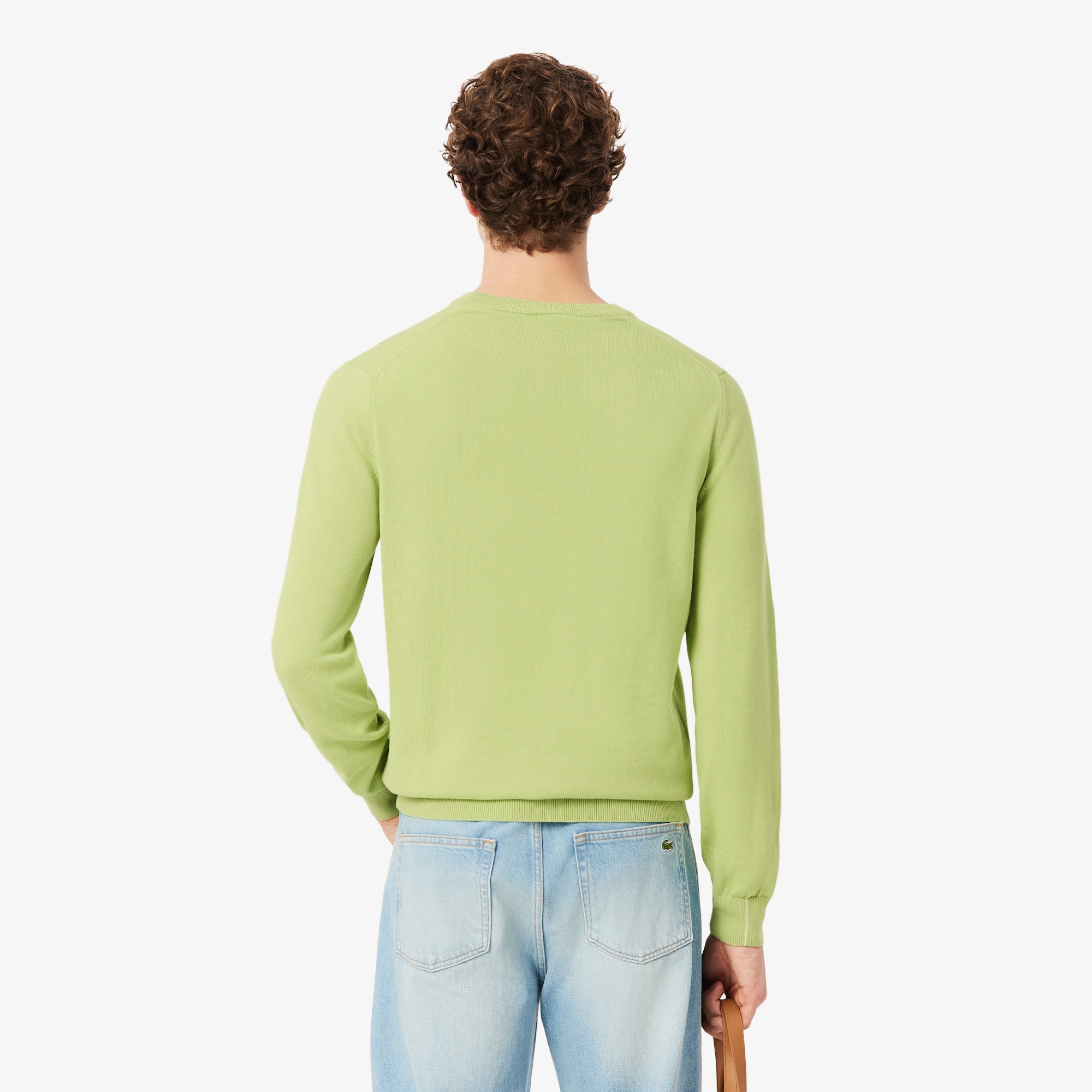 Monochrome Crew Neck Cotton Sweater – Lacoste ZA