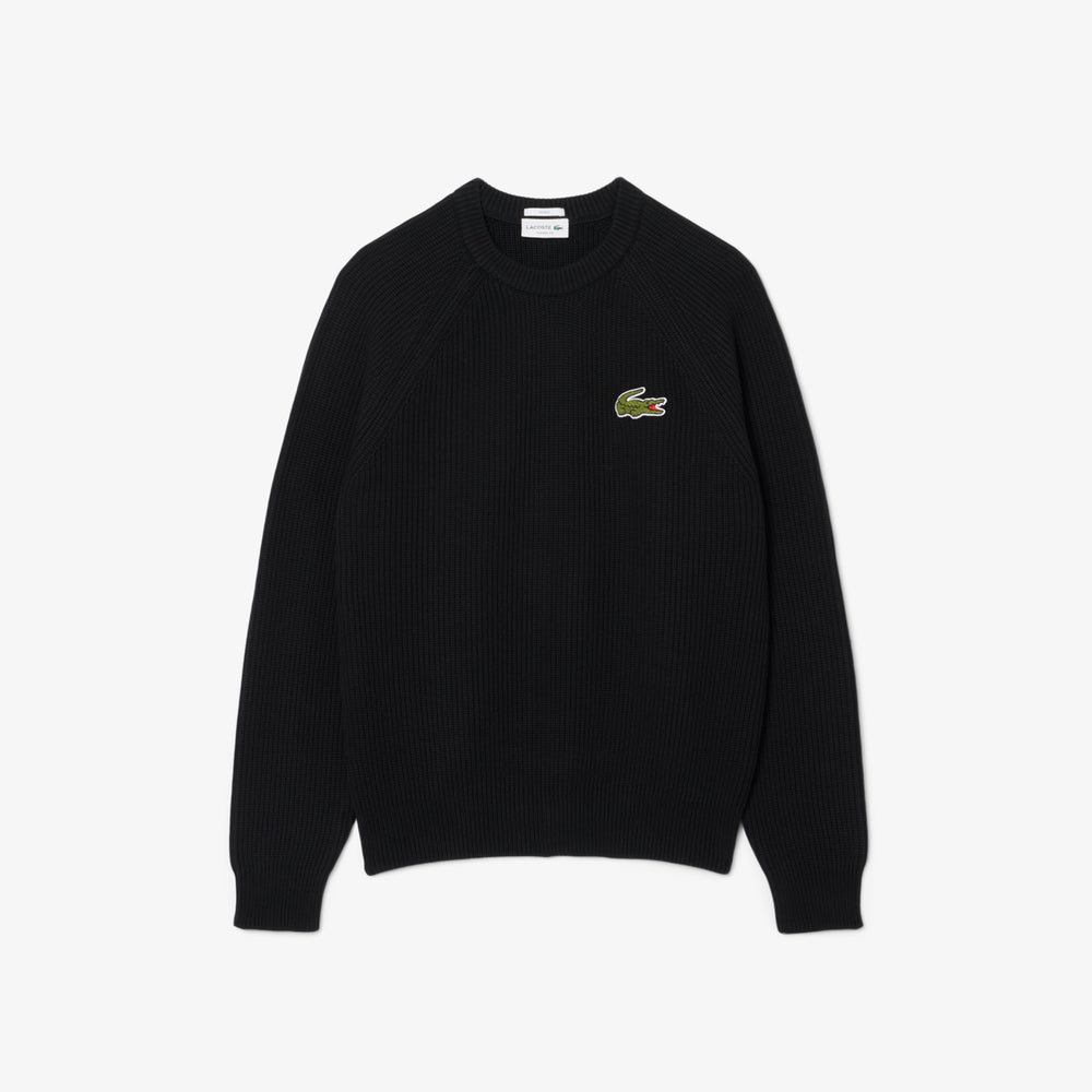 Ribbed Cotton Badge Sweater