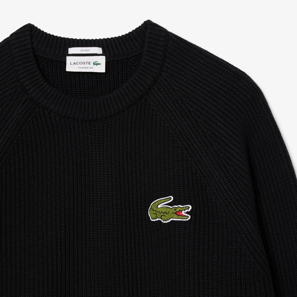 Ribbed Cotton Badge Sweater