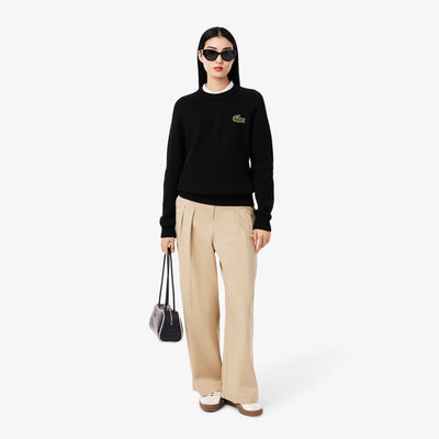 Ribbed Cotton Badge Sweater