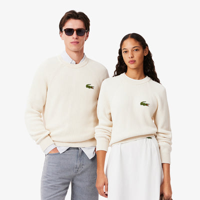 Ribbed Cotton Badge Sweater