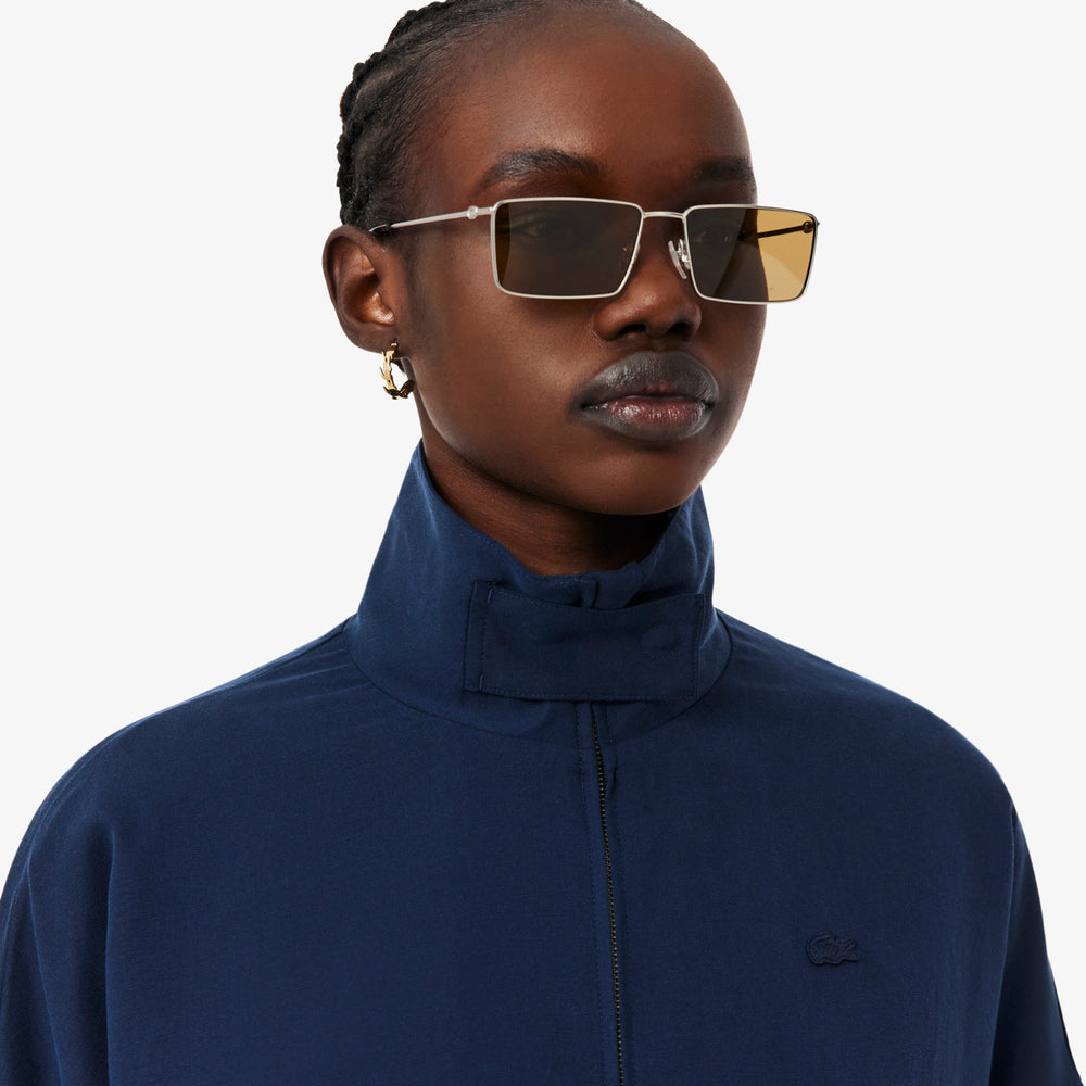 Oversized Linen Blend Track Jacket