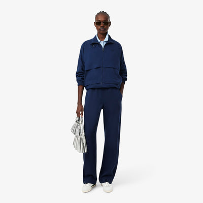 Oversized Linen Blend Track Jacket