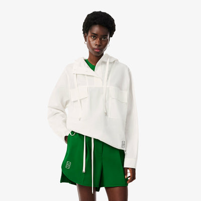Oversized Hooded Cotton Pull-Over Jacket