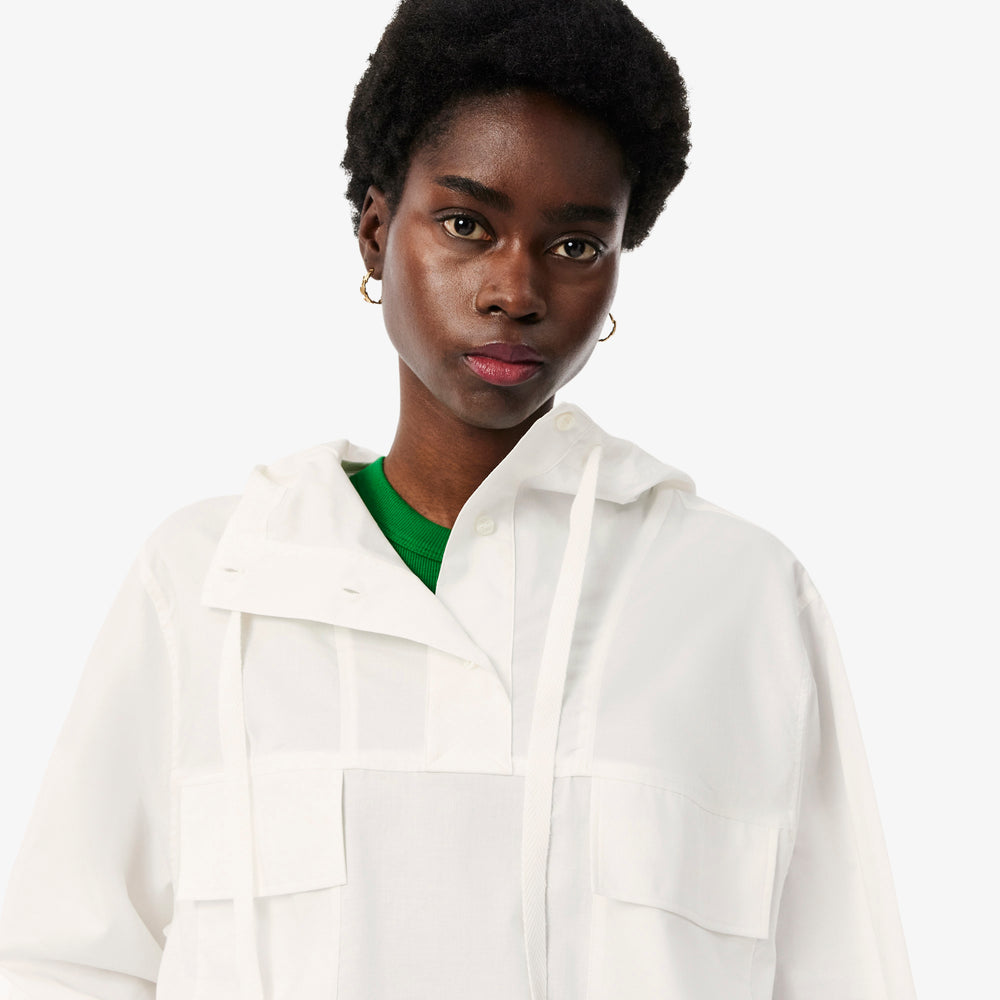 Oversized Hooded Cotton Pull-Over Jacket