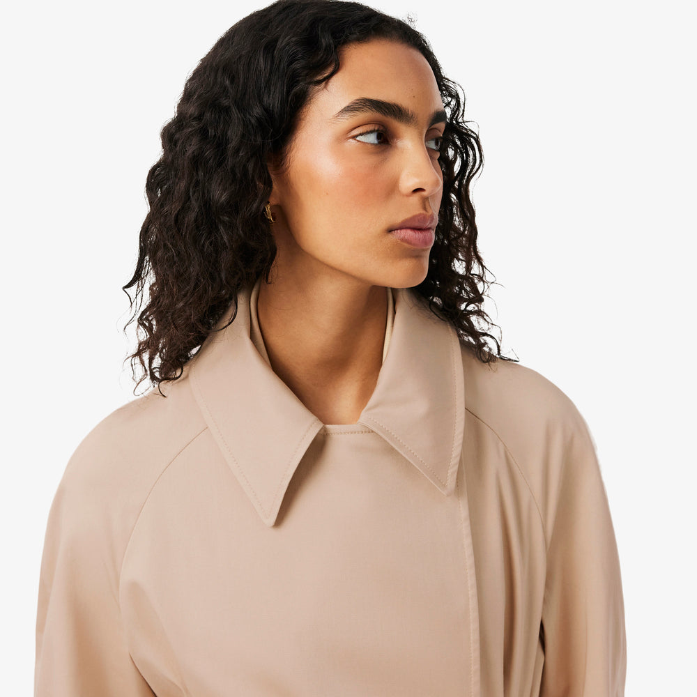 Oversized Water-Repellent Trench Coat