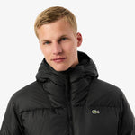 Short Water-Repellent Hooded Puffed Jacket