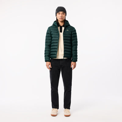Water Repellent Hood Quilted Puffed Jacket