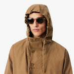 Badge Accent Water-Repellent Canvas Half Zipped Jacket