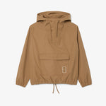Badge Accent Water-Repellent Canvas Half Zipped Jacket