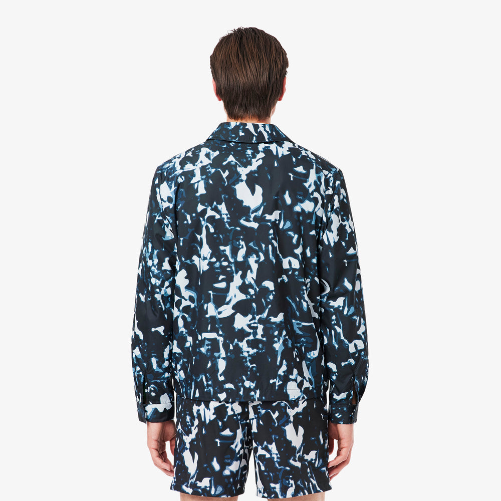 Print Motif Water-Repellent Windbreaker