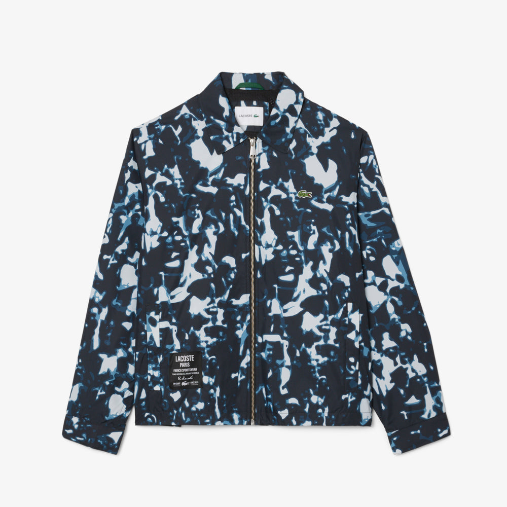 Print Motif Water-Repellent Windbreaker