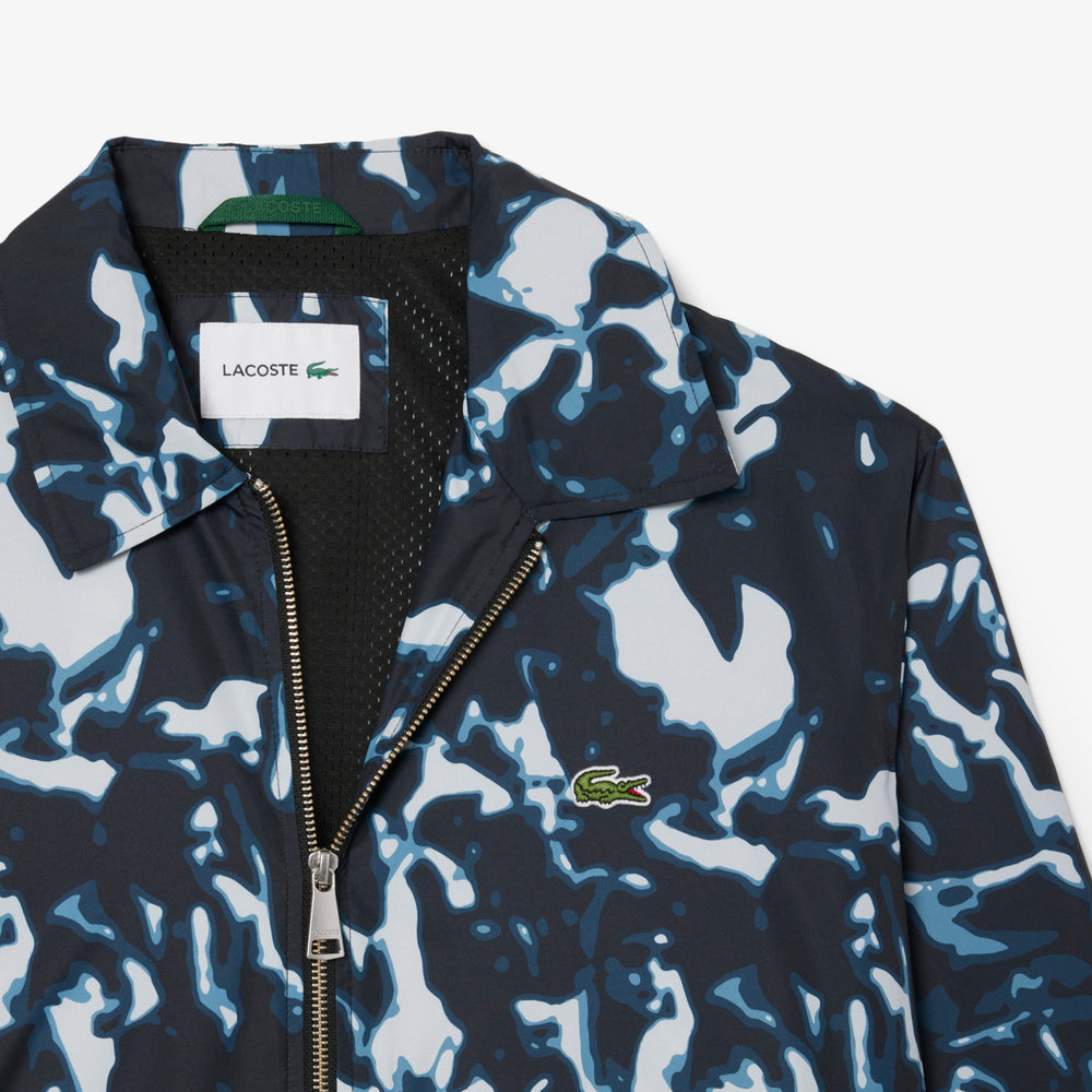 Print Motif Water-Repellent Windbreaker