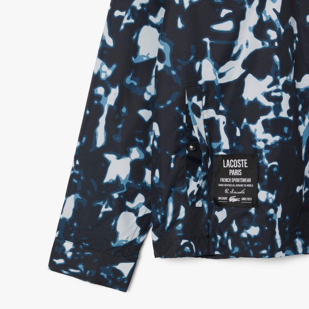 Print Motif Water-Repellent Windbreaker