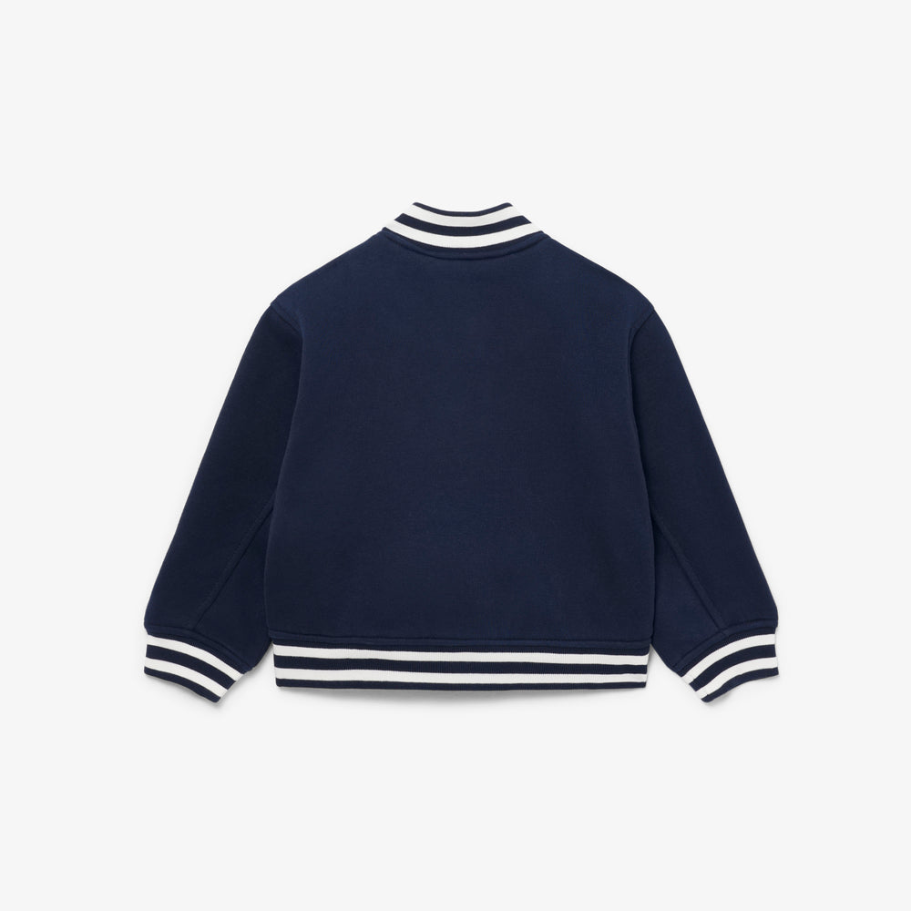 Unisex Embroidered Badge Fleece Bomber Jacket