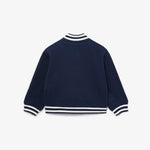 Unisex Embroidered Badge Fleece Bomber Jacket