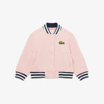 Unisex Embroidered Badge Fleece Bomber Jacket