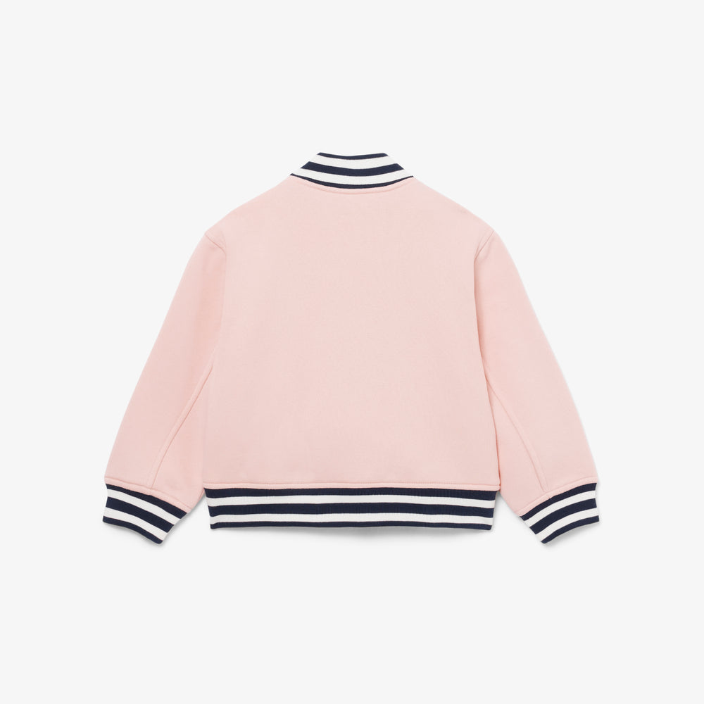 Unisex Embroidered Badge Fleece Bomber Jacket