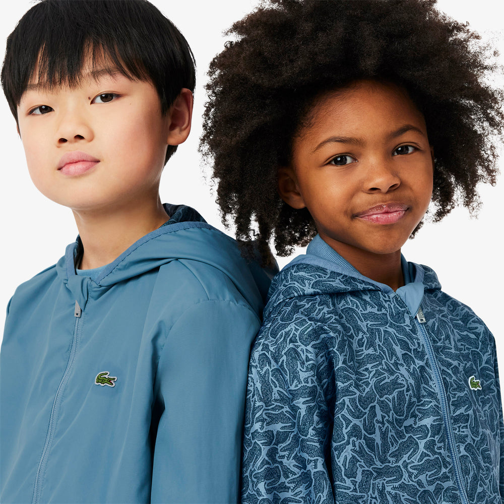 Reversible Taffeta Zip-Up Jacket