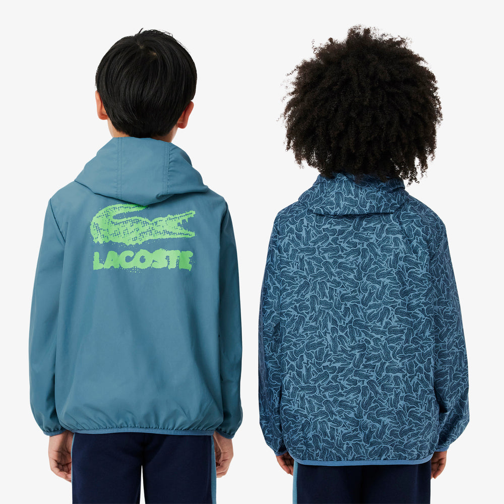 Reversible Taffeta Zip-Up Jacket