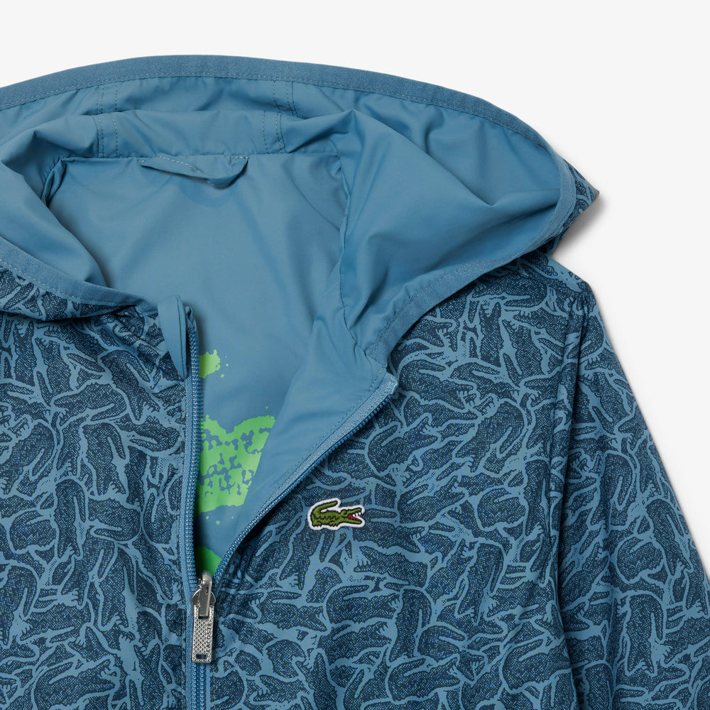 Reversible Taffeta Zip-Up Jacket