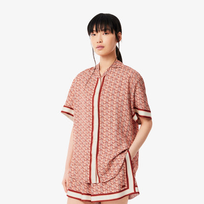 Oversized Monogram Print Shirt