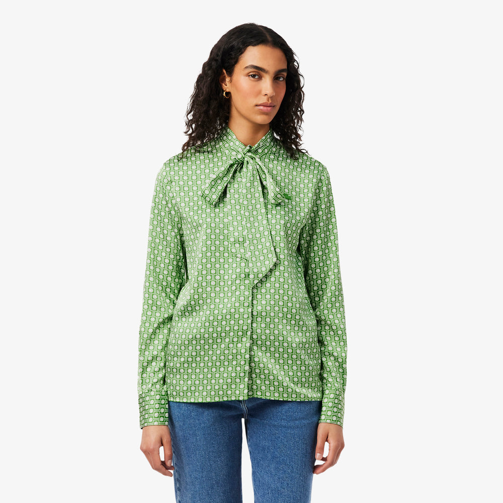 Regular Fit Removable Tie Collar Shirt