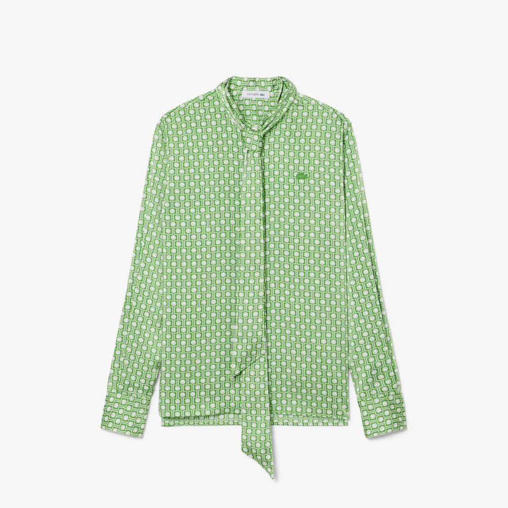 Regular Fit Removable Tie Collar Shirt