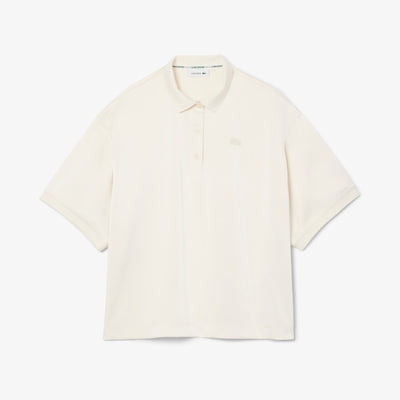 Oversized Silky Fluid Polo Shirt