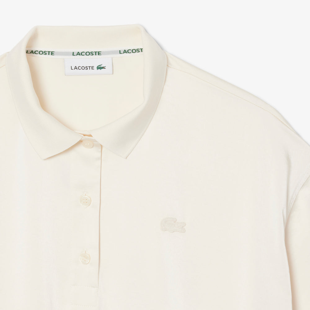 Oversized Silky Fluid Polo Shirt