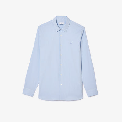 Slim Fit Striped Stretch Poplin Shirt