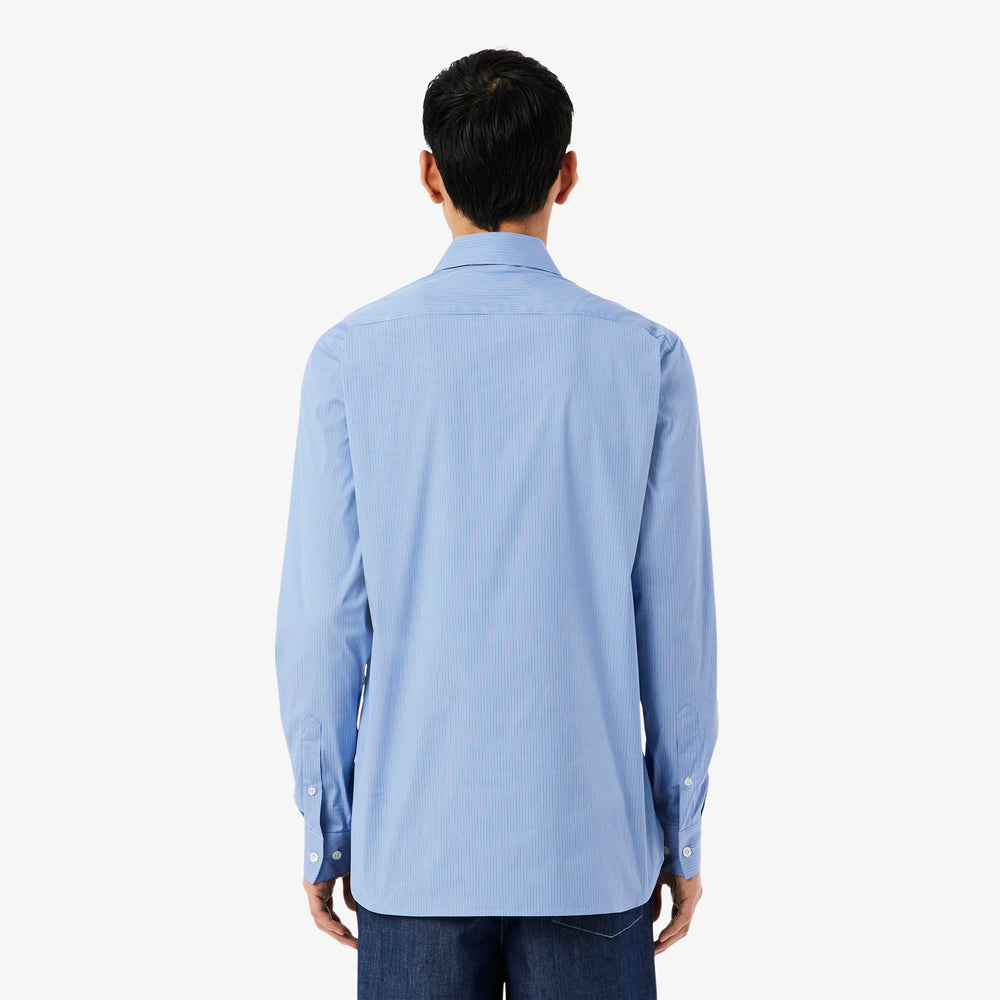 Slim Fit Striped Stretch Poplin Shirt