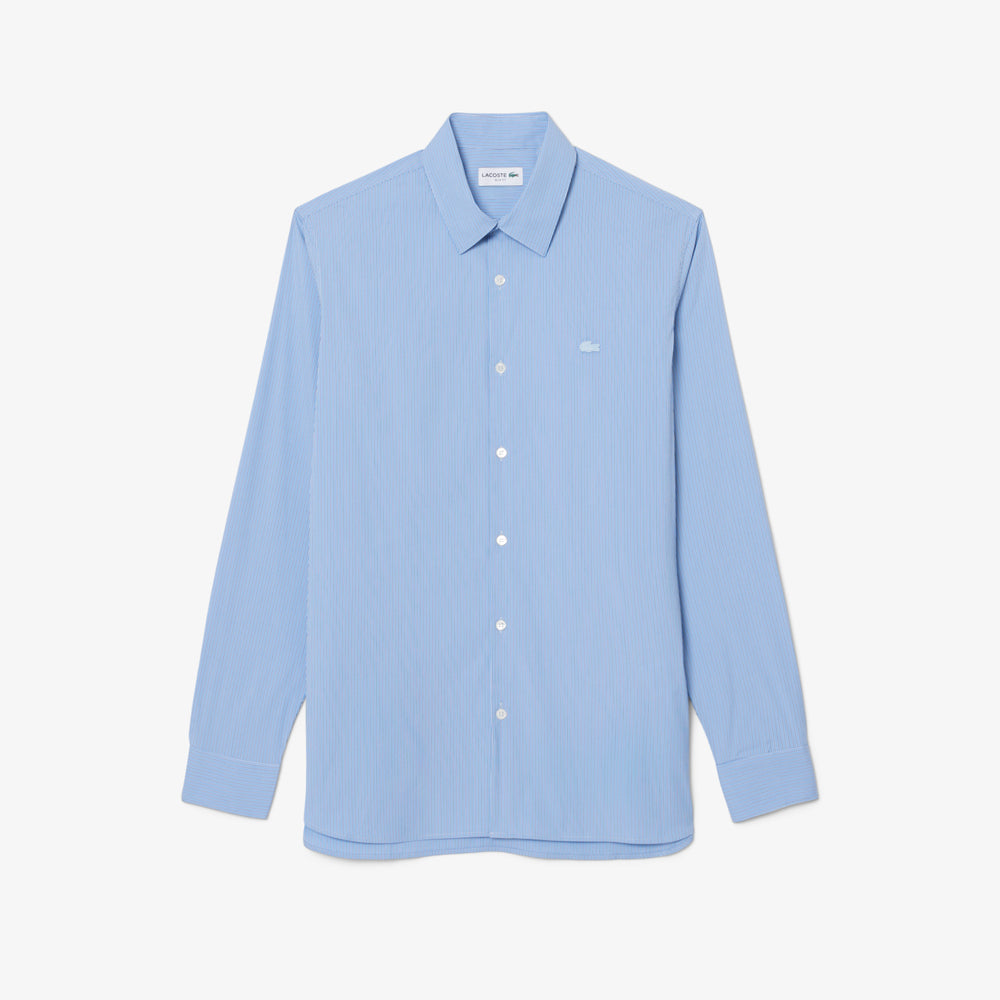 Slim Fit Striped Stretch Poplin Shirt