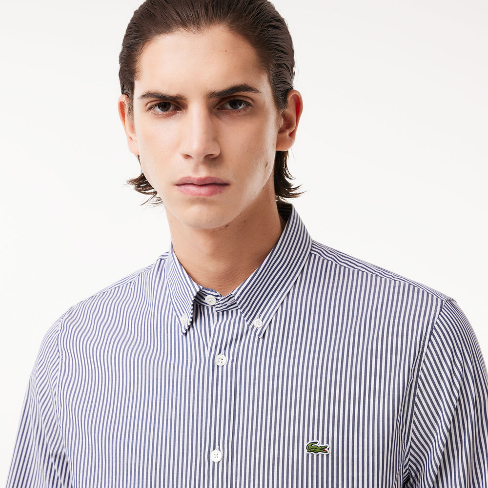 Men's Regular Fit Striped Cotton Shirt