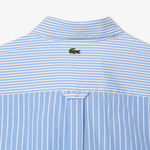 Unisex Lacoste Large Crocodile Striped Cotton Shirt
