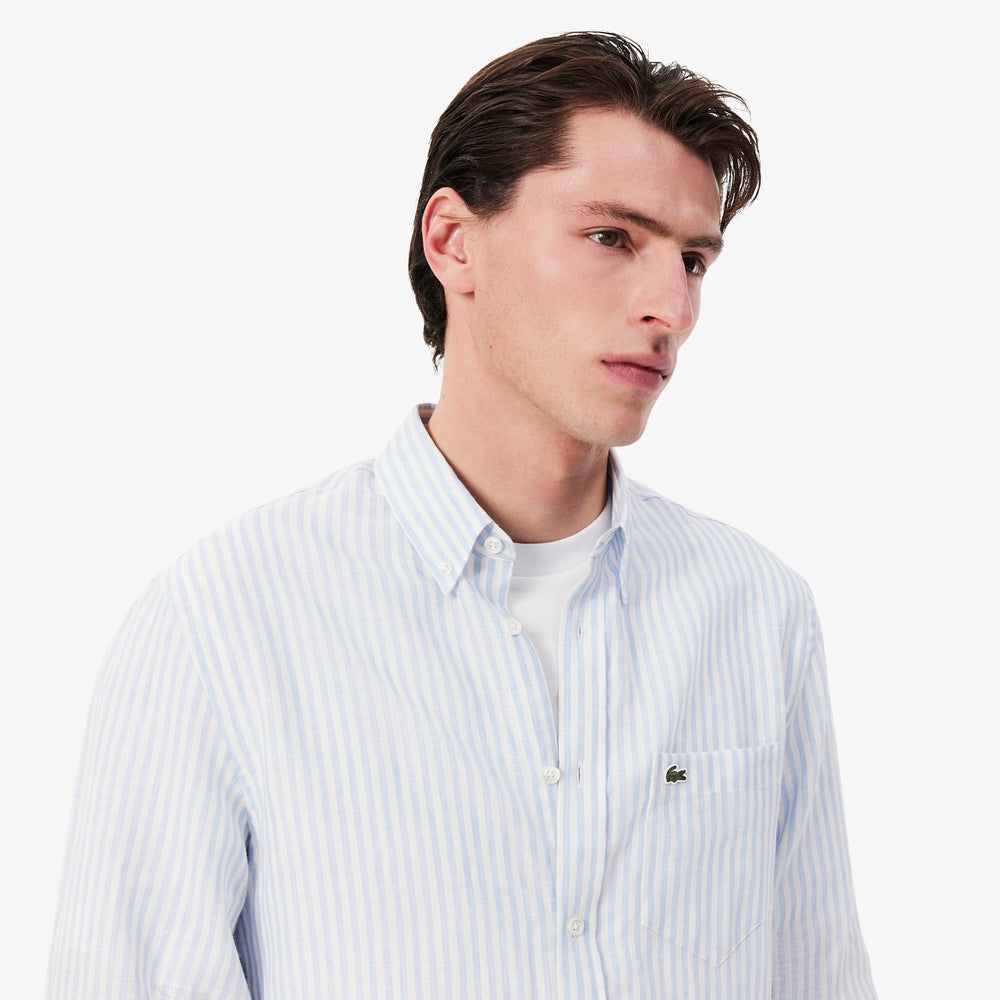 Regular Fit Striped Linen Shirt