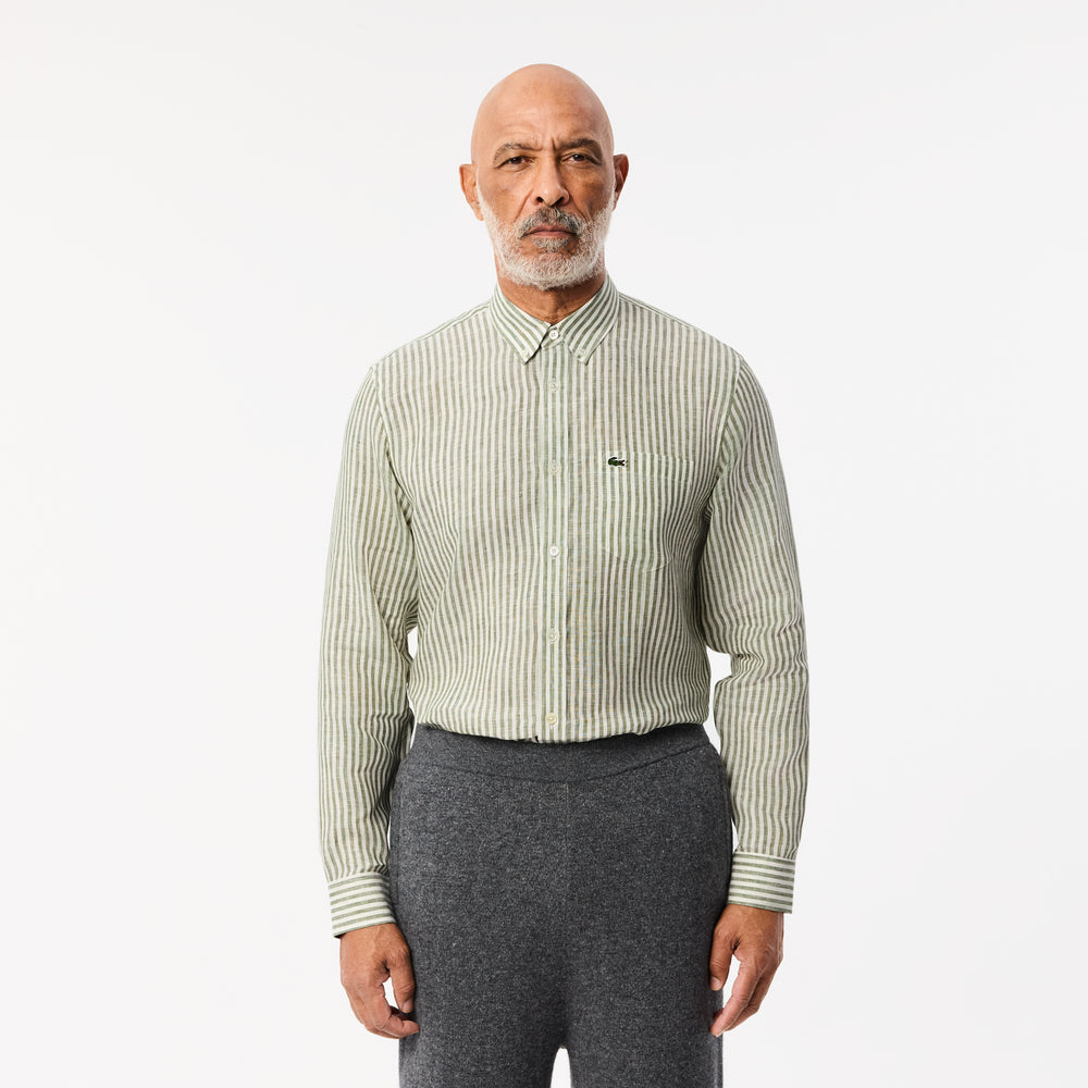Regular Fit Striped Linen Shirt